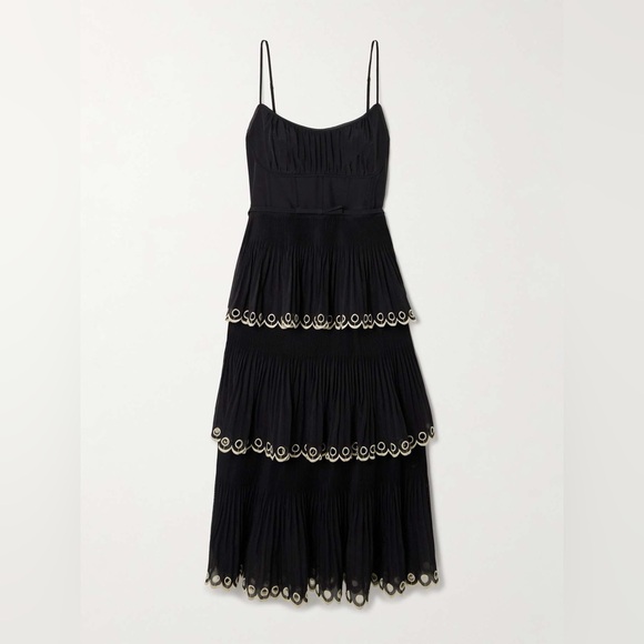 ZIMMERMANN Tiered embroidered georgette midi dress $ 950 NEW without tag - Picture 2 of 5